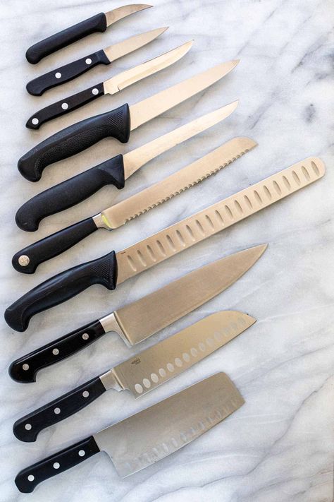 Types Of Kitchen Knives, Expensive Steak, Types Of Kitchen, Best Chefs Knife, Best Kitchen Knives, Types Of Knives, Boning Knife, Knife Collection, Santoku Knife