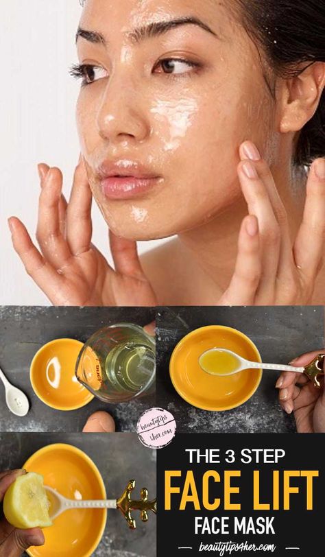 This is definitely my number one go-to mask when I want serious results quickly. The only downside I can see is you have to lay quietly somewhere for 15-20 minutes while it dries. Natural Facelift, Face Lift Mask, Obličejové Masky, Natural Face Lift, Mask Diy, Beauty Remedies, Homemade Face Masks, Skin Remedies, Face Lift