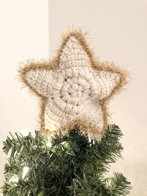 Crochet Christmas Tree Star Topper, Macrame Tree Topper, Crochet Tree Topper, Christmas Tree Star Topper, Holiday Crochet Patterns, Crochet Tree, Pumpkin Garland, Christmas Tree Star, Halloween Garland