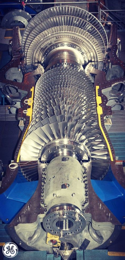 One of the largest F class turbine by GE ! Plane Engine, Crazy Couple, Chemical Engineer, Steam Turbine, Turbine Engine, Engine Room, Gas Turbine, Aircraft Engine, Combustion Chamber