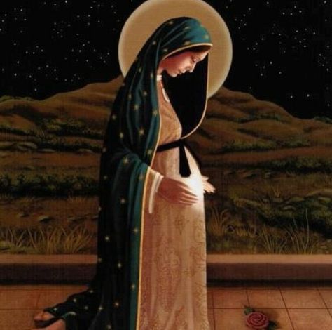 Mary, the Blessed Mother expecting baby Jesus Blessed Mary, Mama Mary, Immaculate Conception, Blessed Mother Mary, The Virgin Mary, Mary And Jesus, Madonna And Child, Blessed Virgin, Blessed Virgin Mary