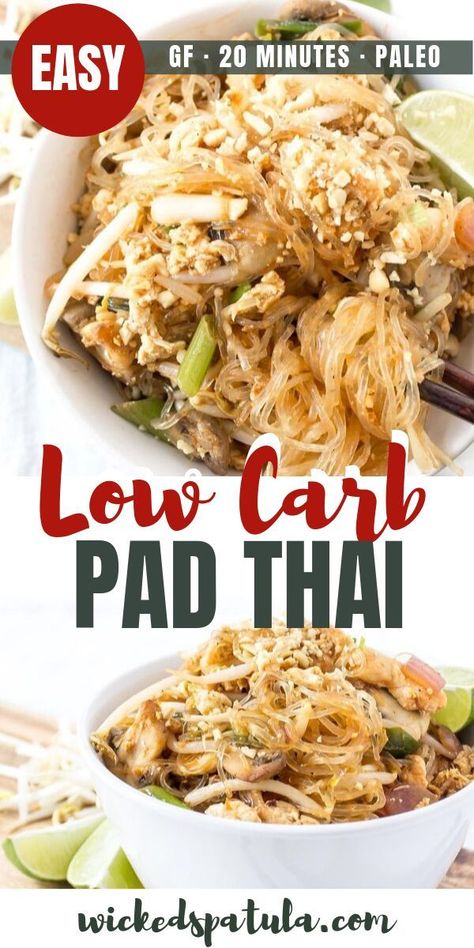 Low Carb Pad Thai, Paleo Pad Thai, Keto Prep, Shirataki Recipes, Keto Noodles, Konjac Noodles, Pad Thai Noodles, Delicious Paleo Recipes, Pad Thai Recipe