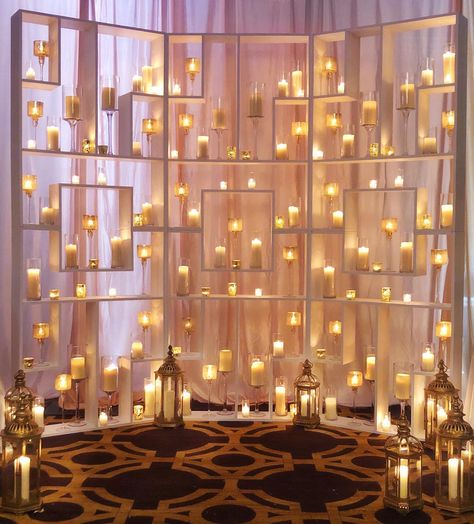 #ceremony #weddingceremony #candlewall Backdrop With Candles, Wedding Candle Wall, Butterfly Baby Shower Theme, Arbor Decor, Simple Beach Wedding, Red Wedding Decorations, Ceremony Candles, Elegant Wedding Centerpiece, Wedding Reception Backdrop