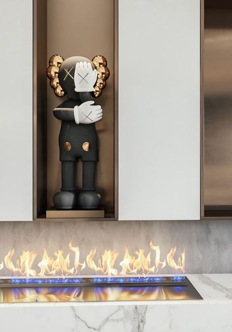 Kaws Aesthetic, Kaws Wallpaper, Sensory Art, Living Room Design Decor, Apartment Decor Inspiration, Interior Design Art, Home Room Design, Interior Design Inspiration, Art Toy