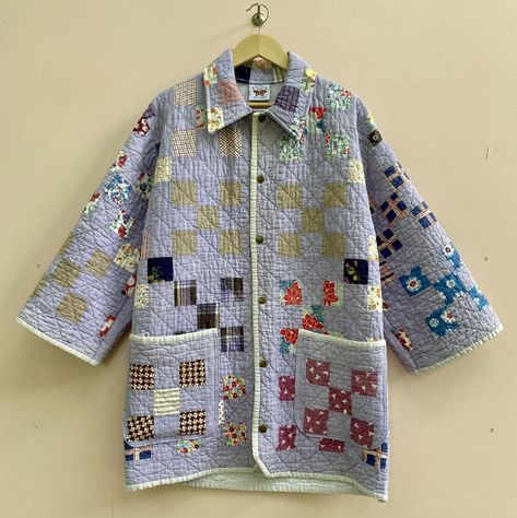 Quilt Coat Pattern Round-Up - Patchwork and Poodles Chore Coat Pattern, Quilt Jacket Pattern, Quilt Coat Pattern, Quilted Coat Pattern, Quilted Jacket Pattern, Quilted Clothing, Patchwork Clothes, Patchwork Coat, Quilt Coat