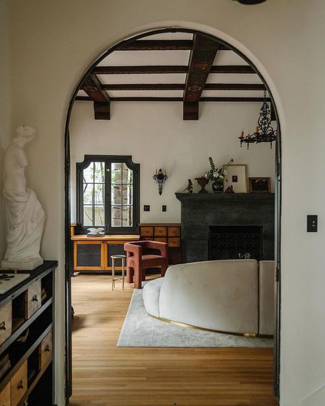 Vivir Design | What a beautiful example of a Spanish Revival home. This Historic 1925 Los Feliz property, designed by Louis Kons & Brim is packed full of… | Instagram Dark Home Aesthetic, Spanish Revival Home, Spanish Revival, Dark Home, House Exterior, House Interior, Sweet Home, Exterior, Design