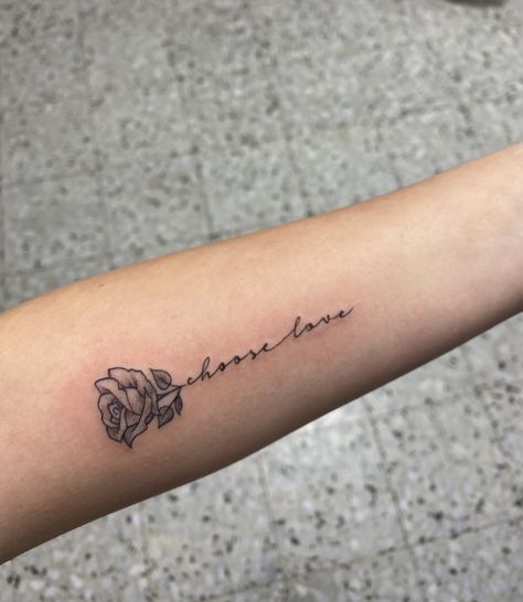 #tattoo #tattooideas #tattooart #tattooinspiration #tattoosforwomen #rosetattoo Rose Tattoo With Writing, Tattoo With Writing, Dr Tattoo, Rosen Tattoo Frau, Egiptul Antic, Rose Tattoos For Women, Cursive Tattoos, Custom Temporary Tattoos, Roses Tattoo