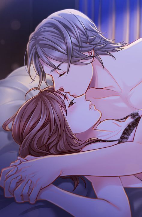 Spicey Romantic Scene, Bedtime Cuddles Couple, Waking Up Pose, Manhwa Couple Kiss, Episode Art Scene, Sitting On Lap Pose, Manhwa Kiss, Head Kiss, Good Night Love Pictures