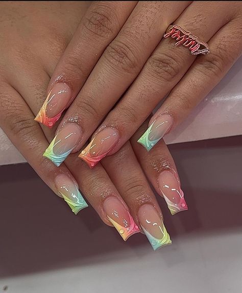 Transparent Art, French Green, Long Nail Designs, Colorful Nails, Summery Nails, Girly Acrylic Nails, Cute Acrylic Nail Designs, Dope Nail Designs, Short Square Acrylic Nails