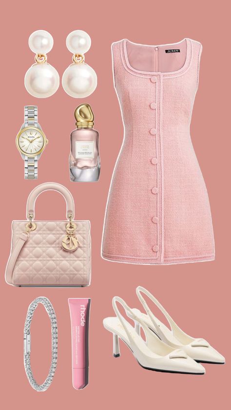 #rich #cool #luxury #outfit #idea #pink #dior #prada #fancy Pink Dior, Luxury Outfit, Dior Aesthetic, Rich Girl Aesthetic, Cream Aesthetic, Pinky Promise, Old Money Aesthetic, Elegant Chic, Rich Girl