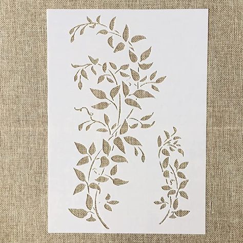 Painting Scrapbook, Rose Stencil, Layering Stencils, Leaf Stencil, Drawing Stencils, Painting Templates, Vine Leaves, Flower Stencil, Drawing Templates