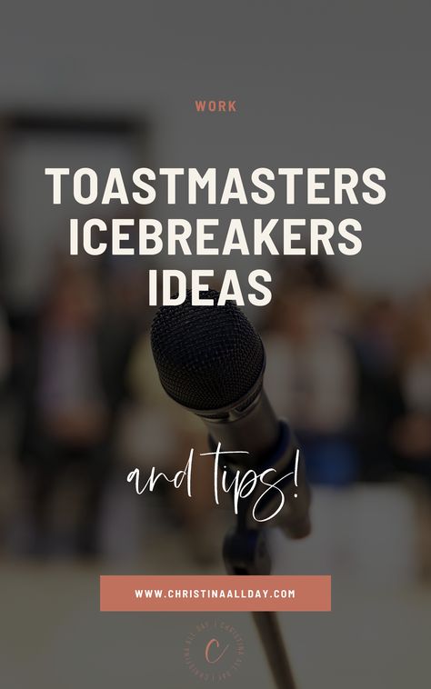 Read this post for the best Icebreaker ideas straight from the Toastmakers | SAVE THIS POST toastmasters | toastmasters table topics | toastmasters quotes | toastmasters meeting themes | toastmasters jokes | toastmasters table topic ideas | toastmasters icebreaker speach | toastmasters icebreaker | icebreaker speech toastmasters | icebreakers | icebreakers for adults | icebreakers for virtual meetings Toastmasters Meeting Themes, Adult Ice Breakers, Toast Masters, Best Speeches, Fun Facts About Yourself, Ice Breaker Games, Public Speaker, Speaking Skills, Entrepreneur Mindset