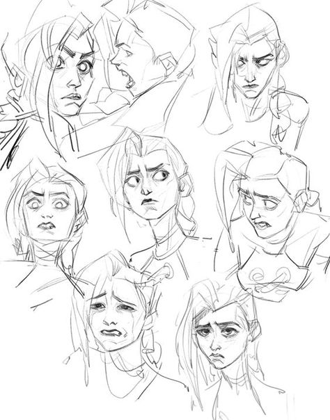 Drawing Facial Expressions Reference, Emotions Faces Facial Expressions, Facial Anatomy Drawing Face Reference, Sketch Facial Expressions, Arcane Artstyle Study, Expressions Reference Photography, Arcane Artstyle Tutorial, Arcane Face Study, Expression Sheet Reference