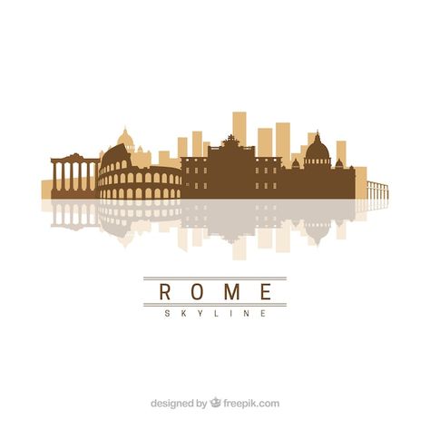 Free vector rome skyline design | Free Vector #Freepik #freevector #skyline-silhouette #building-silhouette #city-silhouette #skyline Rome Skyline, Rome Poster, Silhouette City, Building Silhouette, Rome City, Skyline Silhouette, Skyline Design, City Silhouette, Rome Italy