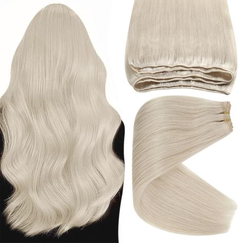 PRICES MAY VARY. Double Weft Design: Our sew in extensions blend naturally with your hair, using no clips or wires; The double weft design ensures durability; Short hairs at the root of extensions are normal and not a concern Wearing Methods: Weft hair extensions can be applied using a wide range of methods, including sew-in, clip-in, glue-in, and micro link; When using sew in hair extensions, be cautious with the stitching at the incision to prevent hair loss Personalized Style: Professionally Sunny Hair, Micro Link, Sew In Extensions, Silky Straight Hair, Sew In Hair Extensions, Color Extensions, Real Hair Extensions, Straight Hair Extensions, Weft Hair Extensions