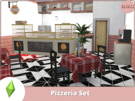 Pizza Display, Sims 4 Restaurant, Small Pizza, Custom Content, Sims Cc, Build Your Own, Sims 4, Dining Chairs, Pizza