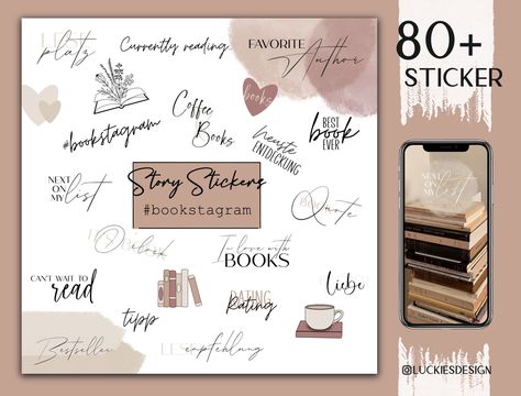 80+ Instagram Story Sticker Bookstagram | Daily | Basics | Bücher | Instant Download Instagram Story Sticker, Instagram Story Stickers, Story Sticker, Story Stickers, Thanks For The Help, Text Icons, Create Your Story, Camera Icon, Photo Apps