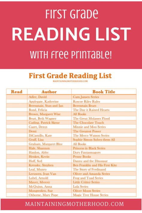 Chapter Books For 1st Grade, Summer Read Alouds First Grade, First Grade Chapter Book Study, 1st Grade Reading Level Books, Summer Reading List For 1st Grade, First Grade Books, 1st Grade Reading, Grade 1 Reading, Long Books