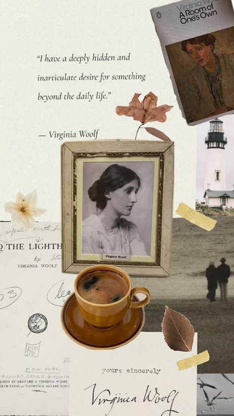 Virginia Woolf collage, writer aesthetic Virgina Woolf, Writer Aesthetic, Romantic Academia, Room Of One's Own, Dark Romantic, Virginia Woolf, Classical Art, Wall Deco, Classic Books