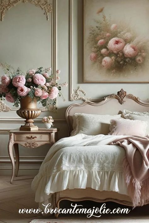 Rustic Farmhouse valentine decor Ideas: A Touch of Country Love in French design Style - Brocante Ma Jolie Valentine Decor Ideas, Bedroom Decor Romantic, French Design Style, Love In French, Estilo Cottage, Farmhouse Valentine Decor, French Bedroom Decor, Romantic Table Decor, French Style Bedroom