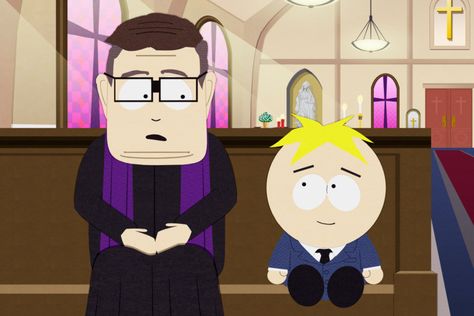 South Park Creators, South Park Episodes, Mountain Town, Catholic Church, South Park, Vault Boy, Family Guy, Cover Up, Fictional Characters