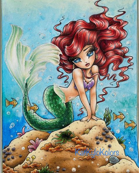 St Patricks Day Cards, Hannah Lynn, Coloring Inspiration, Hair Techniques, Curious Creatures, Oil Pastels, Coloring Book Art, About Time, A Mermaid