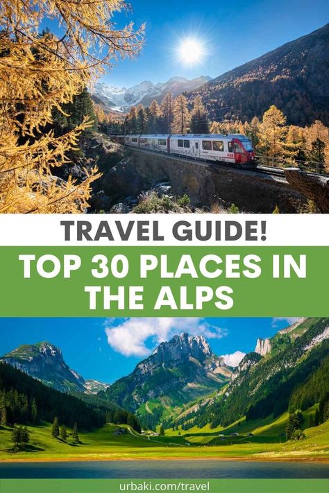 Many love the European Alps madly! Enjoy this travel guide to the most incredible destinations in the Alps. From the alpine villages of Switzerland to the Dolomites of Italy, there is no place more magical than the Alps. The landscapes that the exuberant mountains full of snow give us are truly magical. During this tour we will also visit Austria, France and Slovenia, so it is a very complete visit to the European Alps that you will love as much as we do, will you add this destination... Alps Travel, Road Trip Places To Visit, Good Trip, European Travel Destinations, Road Trip Places, Dolomites Italy, Visit Austria, Alpine Village, Vacation Itinerary