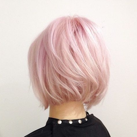 haircut Pink Short Hair, Spring Hair Trends, Cotton Candy Hair, Short Bobs, Hair Dyed, Hair Romance, Pastel Pink Hair, Candy Hair, Hair Dress