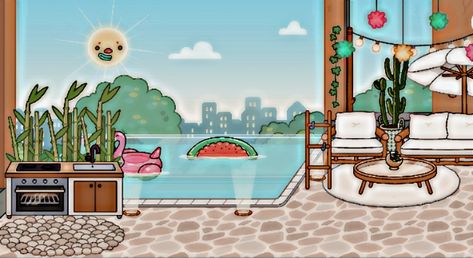 Pool Idea Toca Boca, Toca Boca Swimming Pool Ideas, Toca Boca Pool Ideas, Toca Life, Pool Ideas, Food Recipe, Swimming Pool, Swimming Pools, Swimming