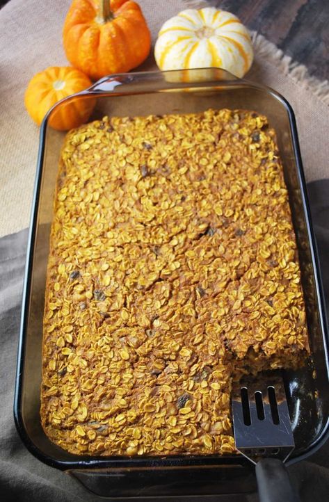 Oatmeal Pumpkin, Baked Pumpkin Oatmeal, Baked Oatmeal Recipe, Healthy Pumpkin Pies, No Bake Pumpkin Pie, Baked Oatmeal Recipes, Apple Spice, Oatmeal Recipe, Pumpkin Oatmeal