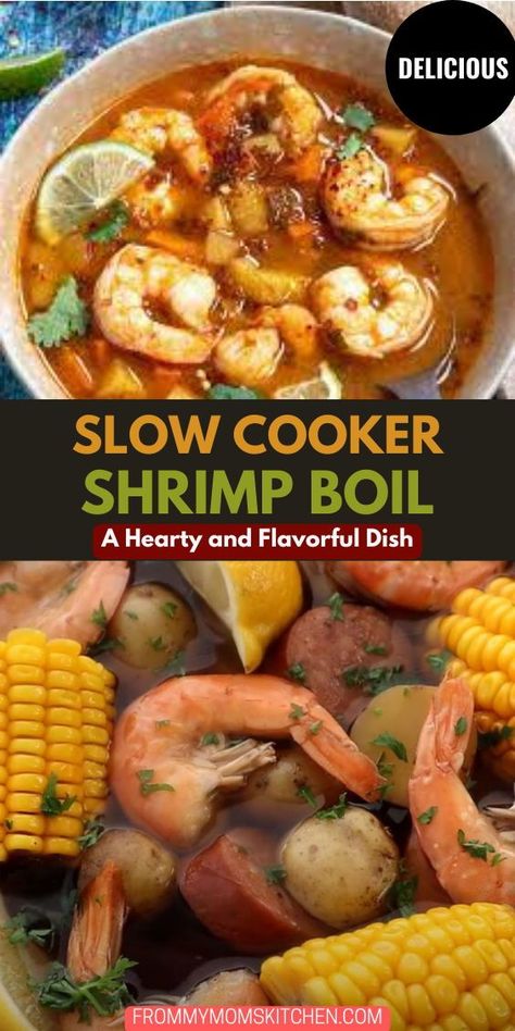 This Slow Cooker Shrimp Boil recipe is the perfect meal for any occasion. Whether you’re hosting a party, having a family dinner, or just craving some comfort food, this dish will hit the spot. Slow Cooker Shrimp Boil, Crockpot Seafood Boil, Shrimp Boil Instant Pot, Shrimp Boil Recipe Old Bay, Crockpot Seafood, Seafood Boils, Boil Recipes, Fall Slow Cooker Recipes, Shrimp Boil Recipe