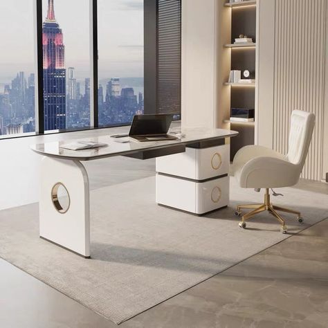 Luxury Table Design, Office Sofa Design, Small Office Interior Design, Modern Office Table, Small Office Design Interior, Office Design Interior, Interior Design Quotes, Executive Table, Slate Color