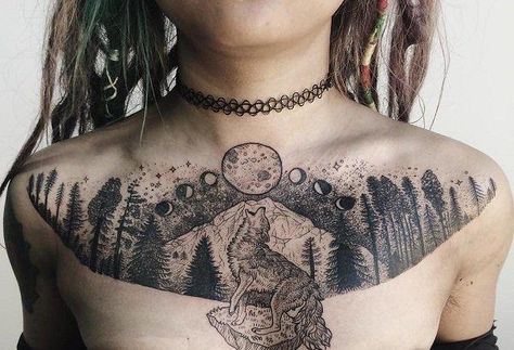 75 Nice Chest Tattoo Ideas | Art and Design