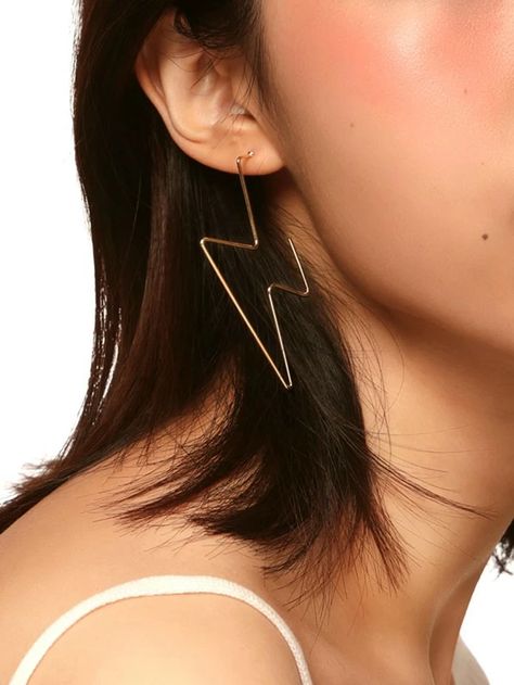 Lightning Bolt Jewelry, Rings Jewelry Simple, Gold Lightning, Bolt Earrings, Nerd Fashion, Lightning Bolt Earrings, All That Glitters Is Gold, Snow Fashion, Silver Jewelry Rings