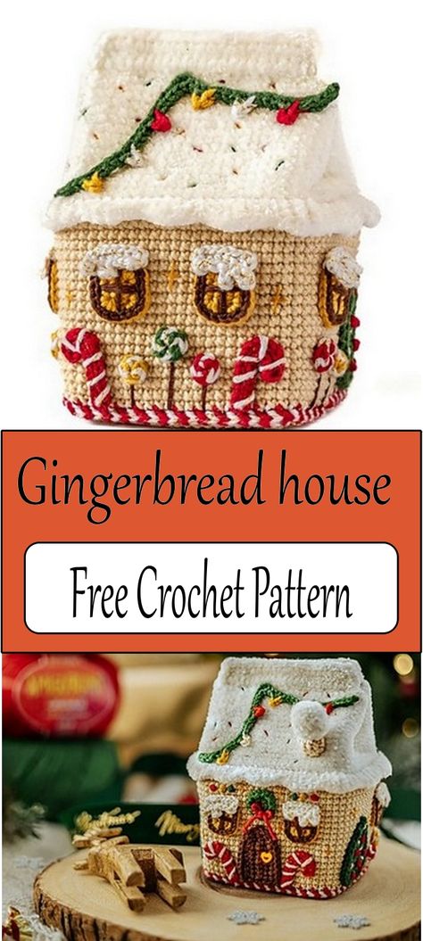 Crochet Gingerbread House Patterns Crochet Gingerbread House, Crochet Gingerbread, Thoughtful Christmas Presents, Gingerbread House Patterns, Crochet Ornament Patterns, Christmas Crochet Patterns Free, Crochet Xmas, Gingerbread Decorations, Crochet Rug Patterns