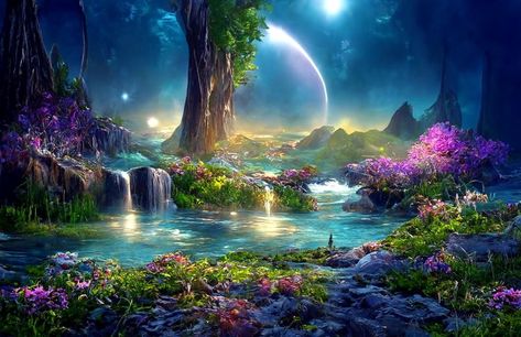 Magical Forest Background, Magical Scenery, Forest Background, Relaxing Places, Fairytale Illustration, Lighting Showroom, Anime Backgrounds Wallpapers, Landscape Artwork, Matte Painting