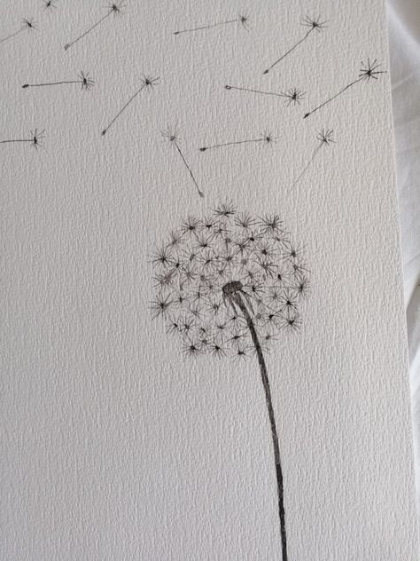 Flower Drawing Dandelion, Flower Field Sketch, Dandelion Sketch, Dandelion Drawing, Vinyl Art Paint, Nature Sketch, Dragonfly Art, Sketches Simple, Sketch Ideas