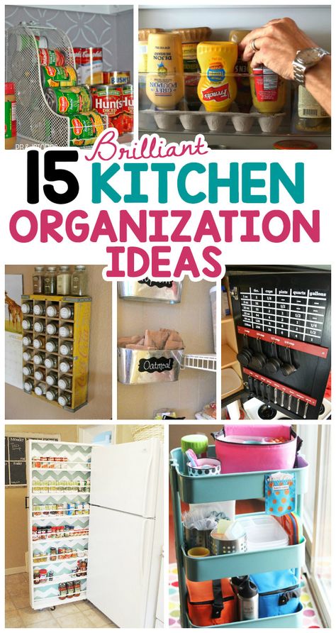 Kitchen Organization Ideas, Kitchen Storage Hacks, Small Kitchen Organization, Creative Storage Solutions, Kitchen Hacks Organization, Creative Storage, Home Organization Hacks, Storage Hacks, Diy Organization