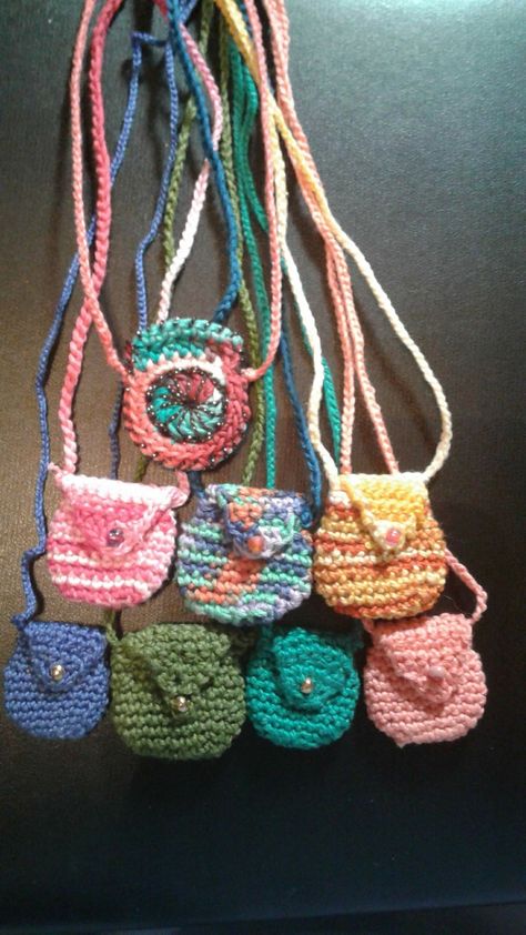 Necklace Pouch, Crochet Case, Fairy Festival, Crochet Fairy, Crochet Bag Pattern Free, Indie Jewelry, Crochet Bag Pattern, Mini Bags, Crochet Crafts