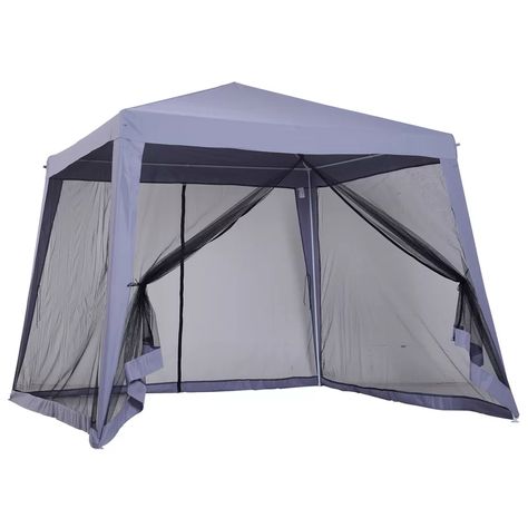 Outsunny Outdoor 10'Ft. W x 10'Ft. D Steel Canopy Tent Gazebo & Reviews | Wayfair Tents For Parties, Tent Gazebo, Patio Tents, Beach Shade, Canopy Tent Outdoor, Gazebo Tent, Sun Shelter, Shelter Tent, Pop Up Canopy Tent