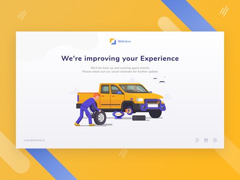 Under Construction Website, Drone App, Website Down, Car Ui, Website Maintenance, Dashboard Design, Ui Inspiration, Ux Web Design, Im Back