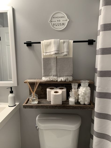 Small bathroom but did exactly what we wanted with the help of Joanna Gaines at Target. Joanna Gaines Bathroom Decor, Magnolia Bathroom Ideas, Magnolia Homes Bathroom, Target Bathroom Decor Ideas, Magnolia Bathroom Decor, Target Bathroom Decor, Bathroom Decor For Men, Joanna Gaines Bathroom, Magnolia Bathroom