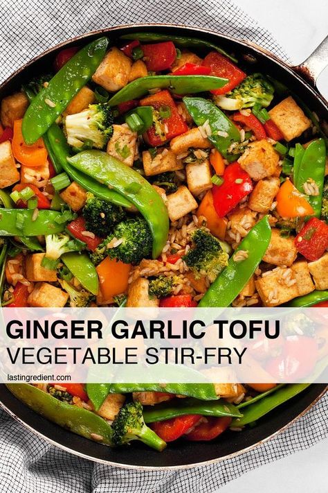 Snow Peas Recipe, Tofu Recipes Healthy, Vegetarian Stir Fry, Tofu Stir Fry, Tofu Dishes, Snow Peas, Veggie Stir Fry, Tofu Recipes, Meatless Meals