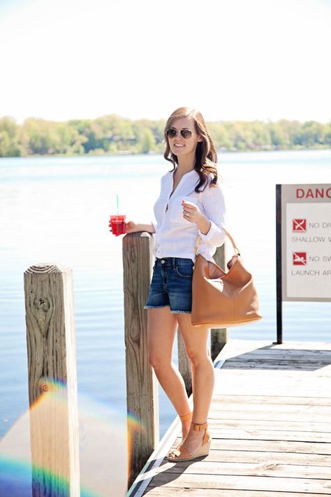 jillgg's good life (for less) | a west michigan style blog: my everyday style: lake style! Cabin Weekend Outfit, Espadrilles Outfit Summer, Minimalist Korean Fashion, Lake Outfits, Lake Outfit Summer, Espadrilles Outfit, Cabin Weekend, Lake Outfit, Spring Styling