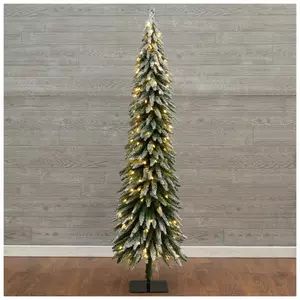 Best Slim Flocked Christmas Tree, Hobby Lobby Pencil Tree, Slim Christmas Tree Ideas Decorating, Slender Christmas Tree, 5 Foot Christmas Tree, Alpine Christmas Tree, Christmas Tree In Basket, Alpine Tree, Faux Christmas Trees