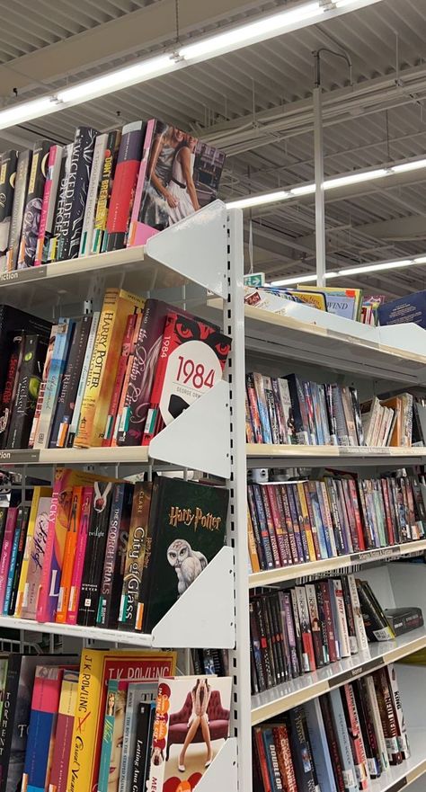 A white bookshelf with lots of books innit. Village Aesthetic, Aesthetic Bookshelf, Value Village, City Of Glass, David Mitchell, The Scorch, The Scorch Trials, Anne Rice, Know Who You Are