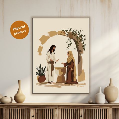 Transform your home with this inspirational Biblical Scene canvas art print. This Christian wall decor piece is perfect for adding a touch of religious inspiration to your space. Whether for your living room, bedroom, or prayer area, this canvas print enhances your home with its spiritual and uplifting message. Digital product : https://www.etsy.com/listing/1738781415/biblical-scene-art-print-christian-wall Canvas Wall art PLEASE NOTE: Physical Product will be shipped to you. This not a instant Christian Wall Decor, Scene Art, Christian Decor, Art Bible, Minimalist Home Decor, Minimalist Wall Art, Etsy Wall Art, Home Decoration, Decorative Pieces