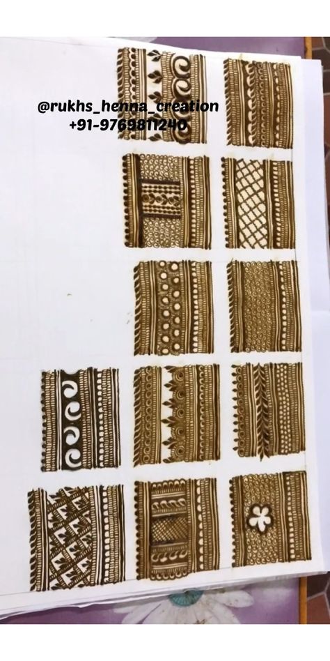 Mehndi Designs In Book, Heena Basic Design, Mehndi Designs For Practice On Paper, Rajasthani Mehndi Designs Simple, Mehndi Full Hand Designs, Practice Mehndi Design, Mehndi Designs Beginners, Basic Mehndi Designs For Beginners, Mehndi Class Day 1