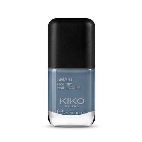 Kiko Milano Denim Grey Blue Kiko Nail Polish, Smart Nail, Smart Nails, Dry Nails Fast, Nail Polish Colors Fall, Turquoise Nails, Nail Color Trends, Makeup Shades, Nail Colors Winter