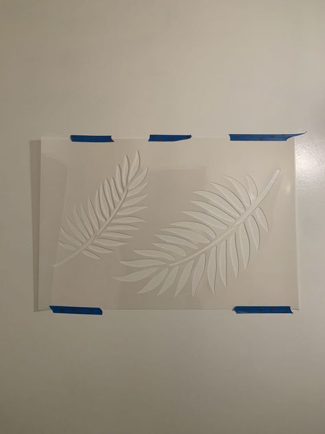 Easy Bathroom Makeover, Leaf Wall Stencil, Wall Stencil Designs, Accent Wall Stencil, Palm Leaf Pattern, Diy Bathroom Makeover, Bathroom Accent Wall, Diy Playbook, Wire Diy